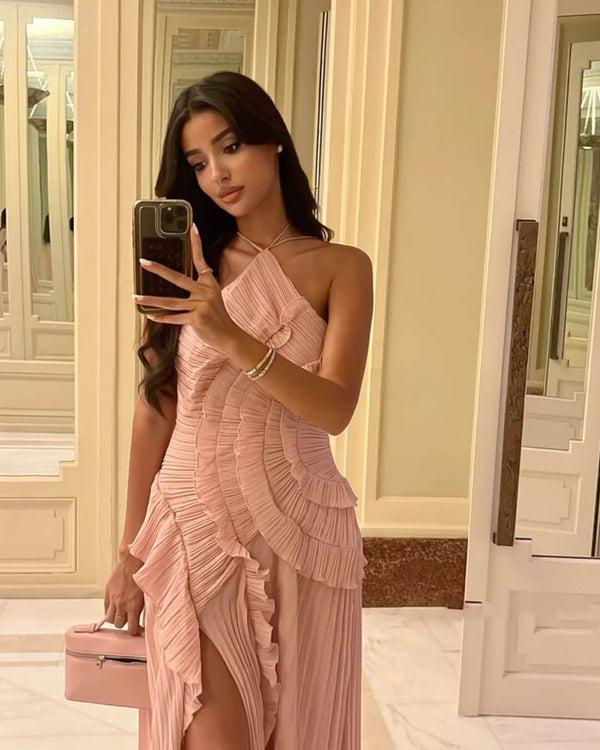 Τούλινο φόρεμα με βολάν Ruffa