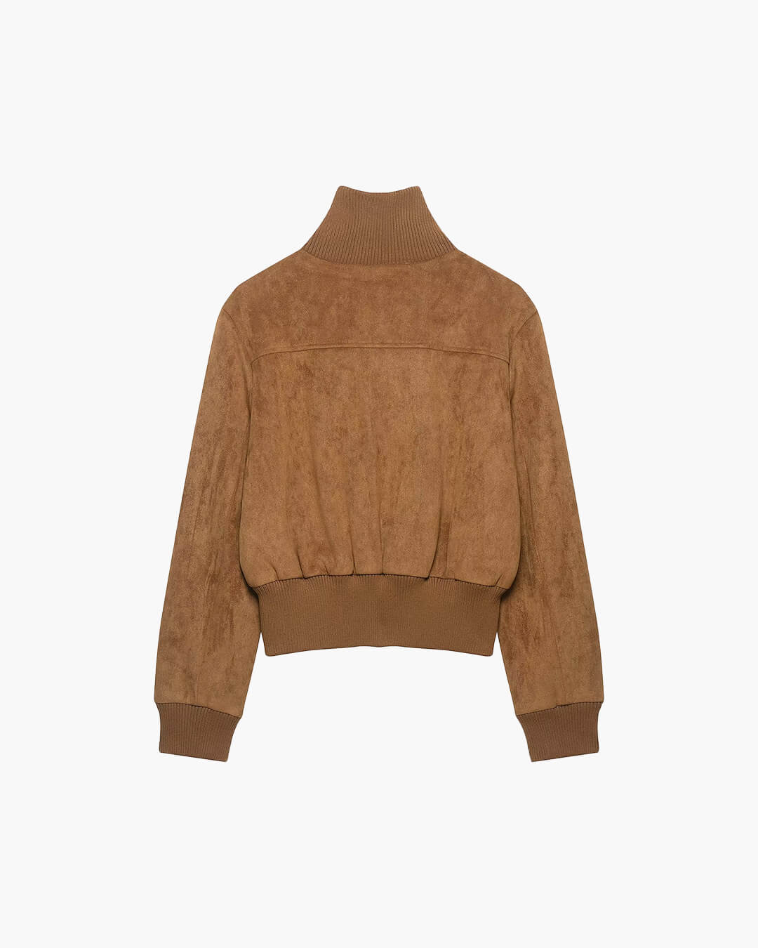 Elin Cropped Bomber Jacket in tan – product shot
