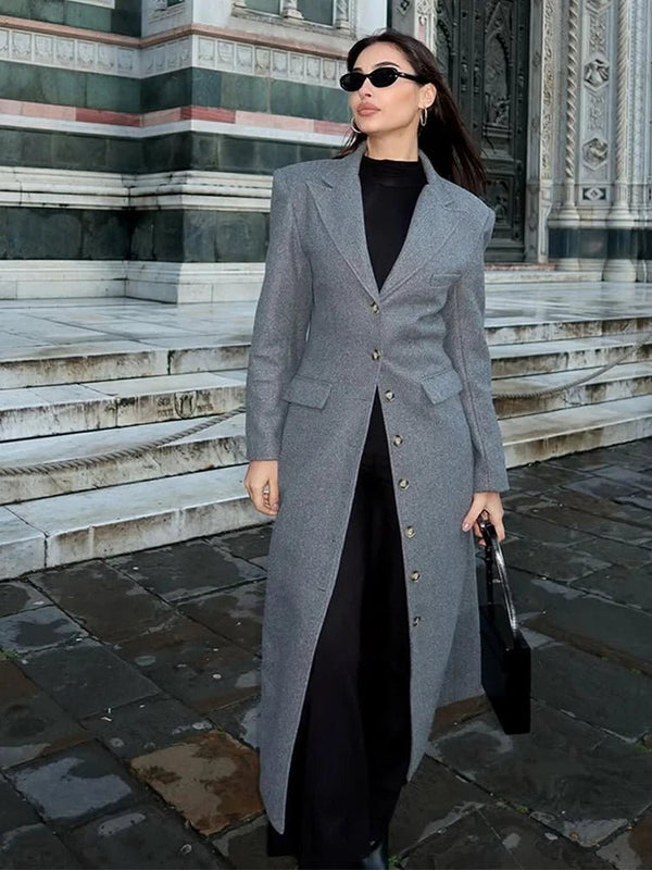 Aediva Cinched Waist Long Coat