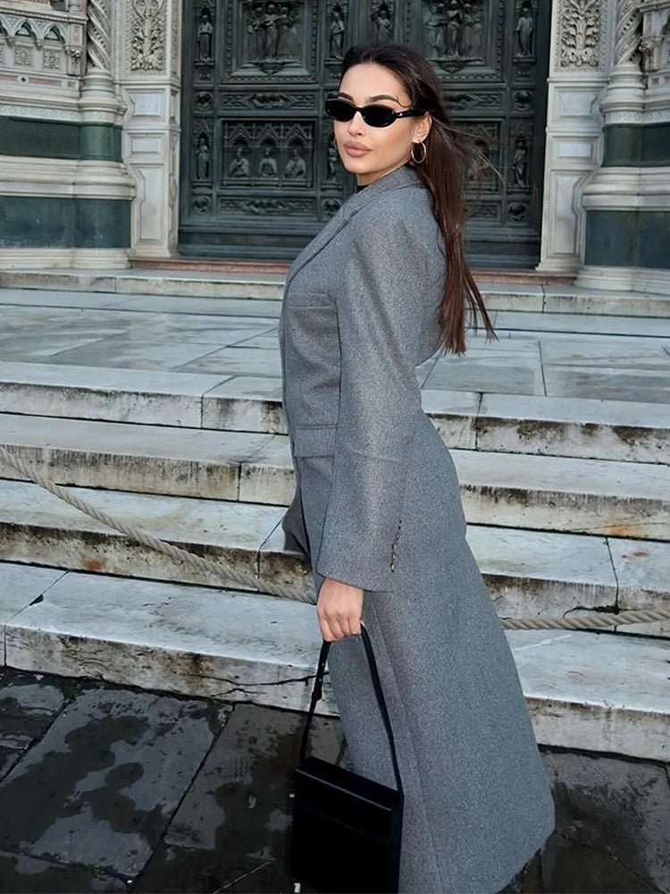 Μακρύ παλτό Aediva με σούρα στη μέση