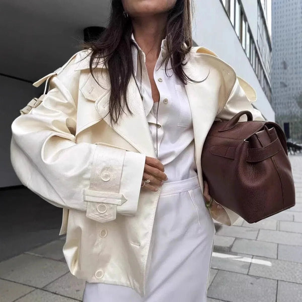 Aethra Retro Double-Button Windbreaker Jacket