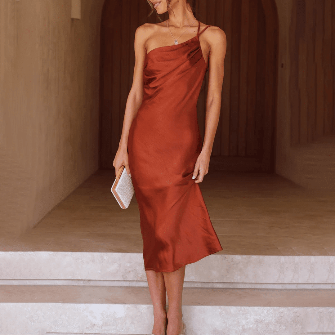 Agnieszka Μίντι φόρεμα με έναν ώμο