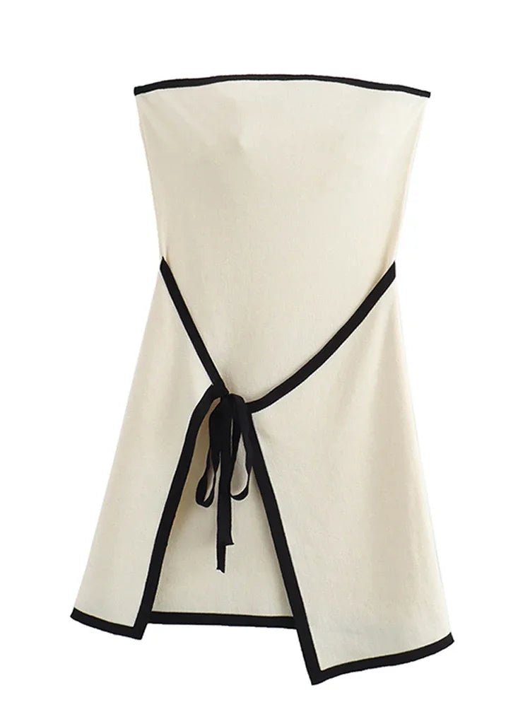 Ahana Backless Lace-Up Mini Dress