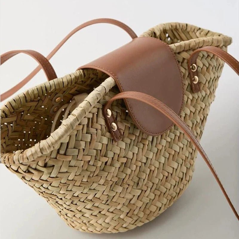 Aisea Woven Rattan Shoulder Bag