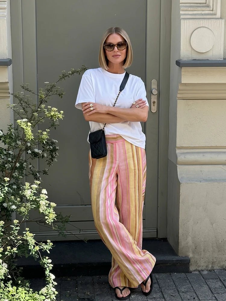 Παντελόνι palazzo με φαρδιά μπατζάκια Aislinn