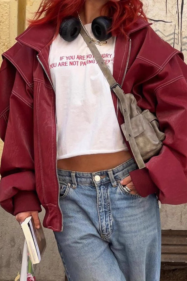 Jacket Albina από συνθετικό δέρμα