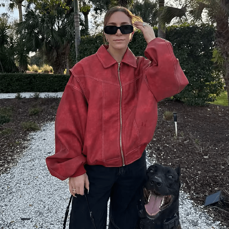 Jacket Albina από συνθετικό δέρμα