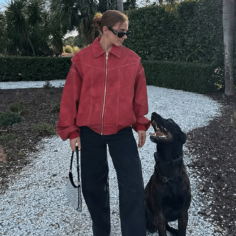 Jacket Albina από συνθετικό δέρμα