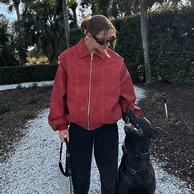 Jacket Albina από συνθετικό δέρμα