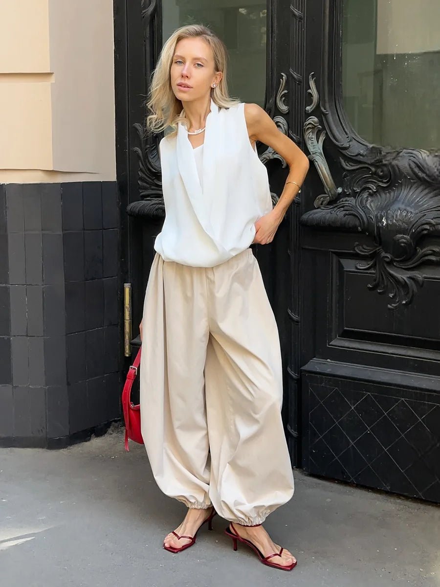 Amethyst Wide Leg Cotton Trousers