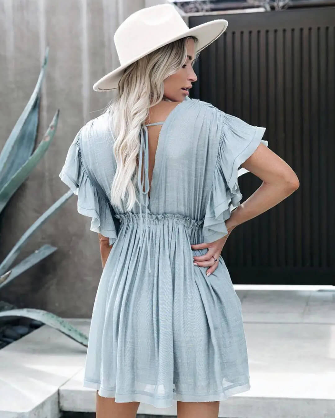 Μίνι boho φόρεμα babydoll Anabelle