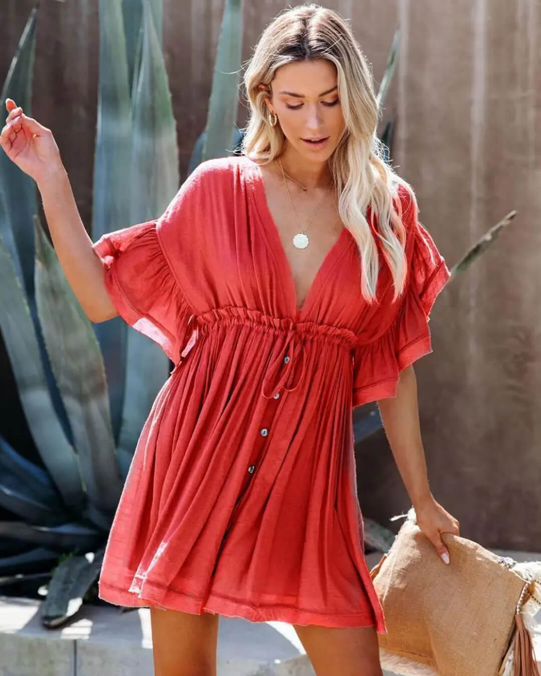 Μίνι boho φόρεμα babydoll Anabelle