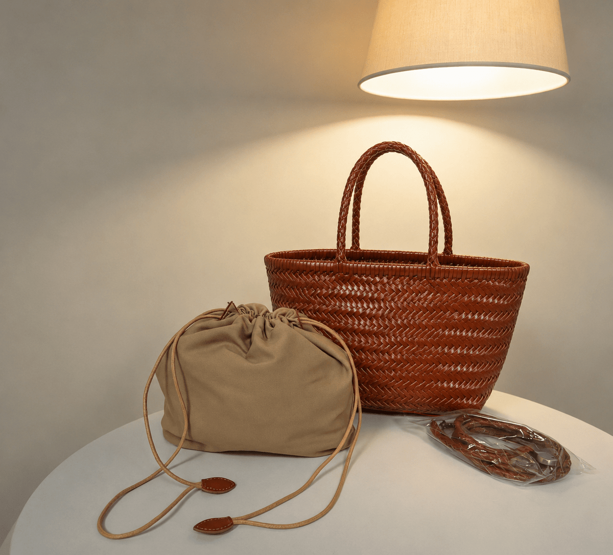 Anais Handwoven Leather Tote Bag