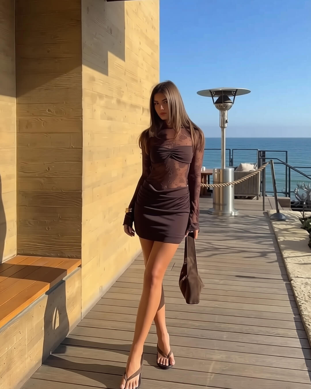 Μίνι φόρεμα από δαντέλα με ανοιχτή πλάτη Angela