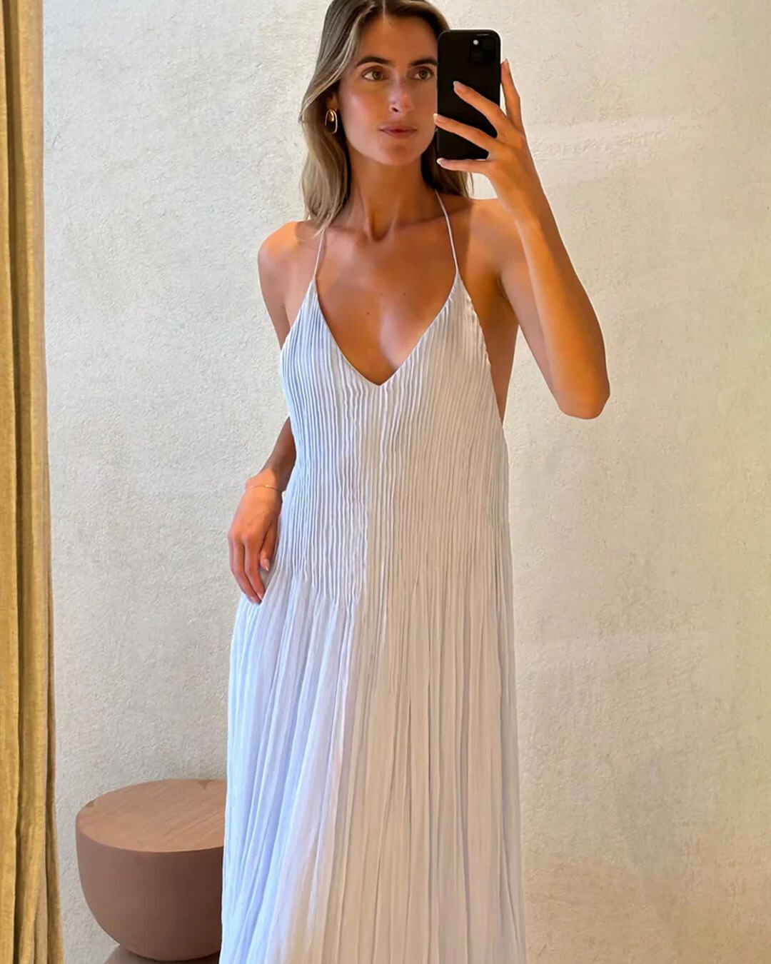 Μάξι φόρεμα με ακάλυπτη πλάτη Anna
