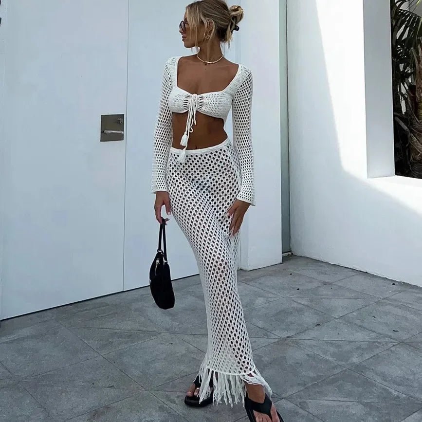 Σετ Ashley με κροσέ κάλυμμα και φούστα