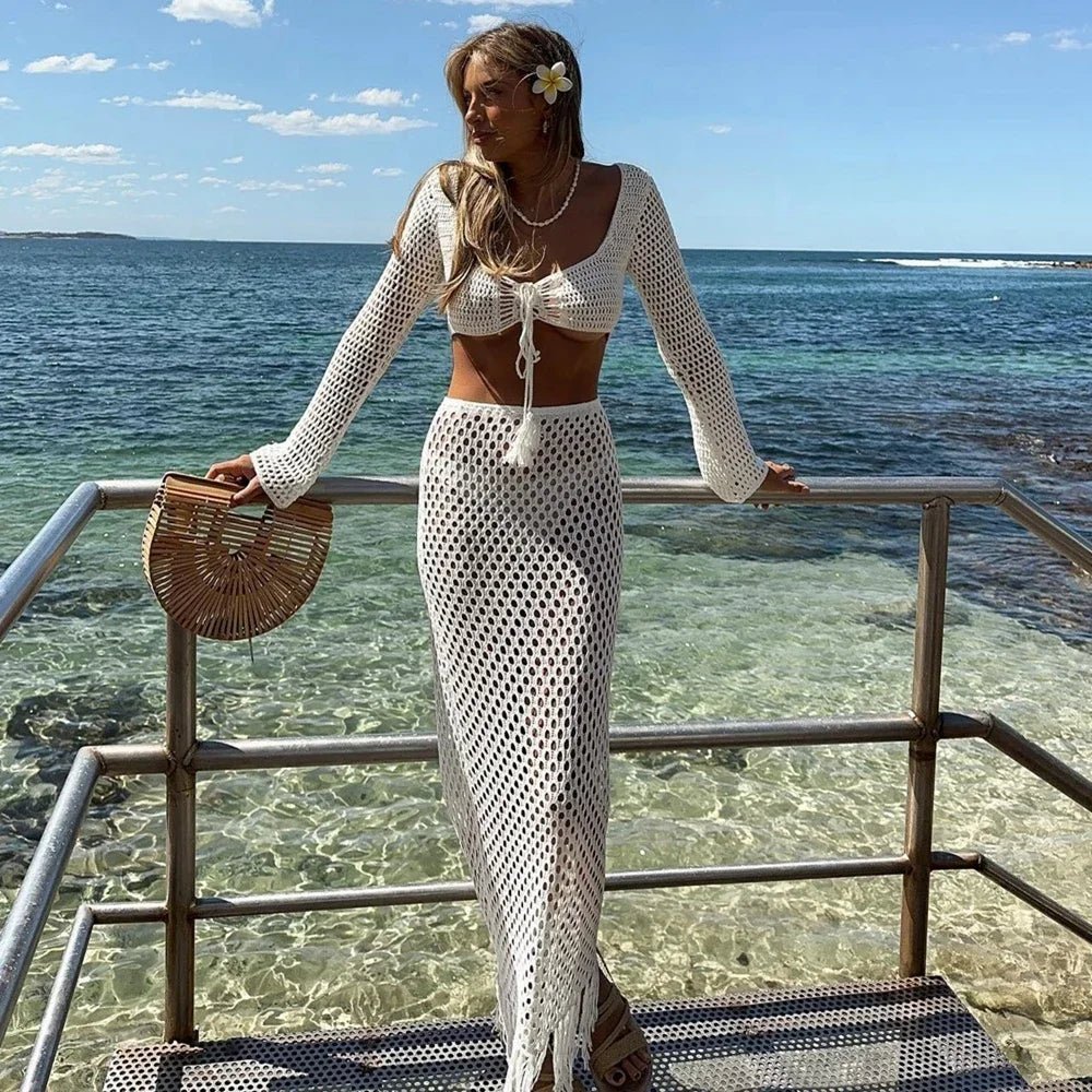 Σετ Ashley με κροσέ κάλυμμα και φούστα