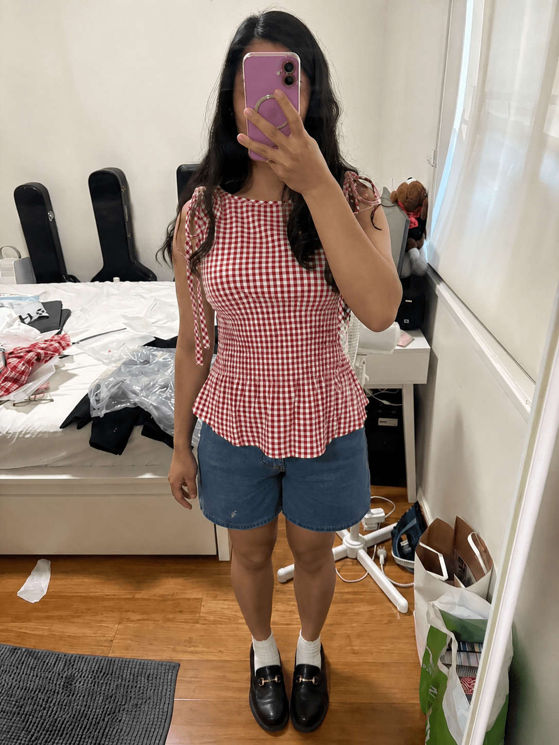 Audrey Vintage Gingham Blouse