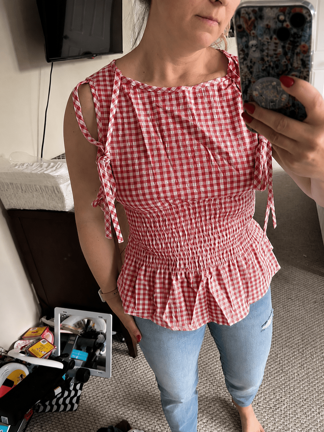 Audrey Vintage Gingham Blouse