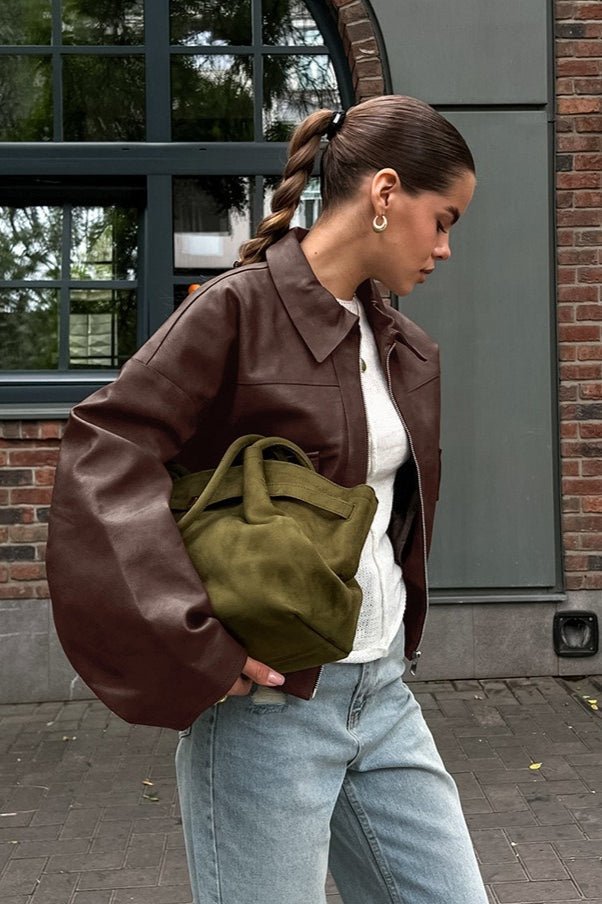 Vintage jacket Azara από συνθετικό δέρμα