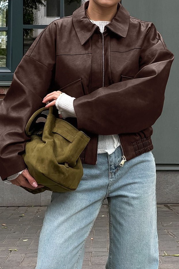 Vintage jacket Azara από συνθετικό δέρμα