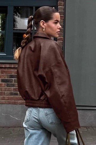 Vintage jacket Azara από συνθετικό δέρμα