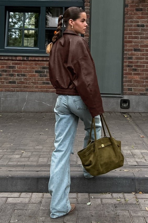 Vintage jacket Azara από συνθετικό δέρμα