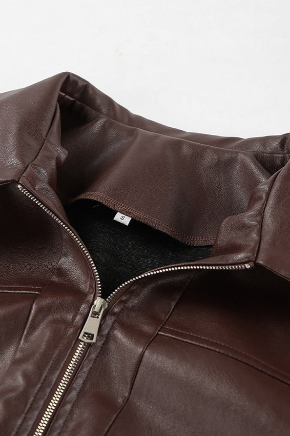Vintage jacket Azara από συνθετικό δέρμα