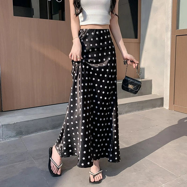 Bianca Polka Dot Mermaid Midi Skirt
