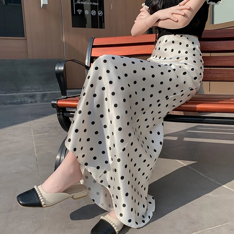 Bianca Polka Dot Mermaid Midi Skirt