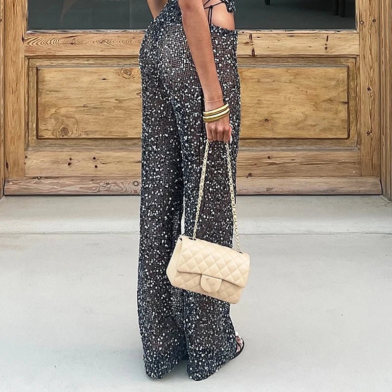 Bianca Sequin Straight Leg Pants