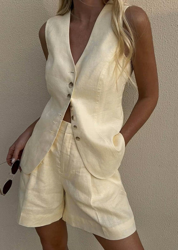 Bianca Tailored Vest and Shorts Set
