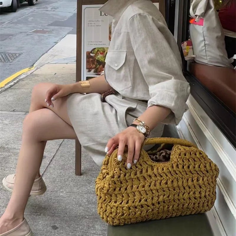 Υφασμάτινη τσάντα tote Bianca από ρατάν