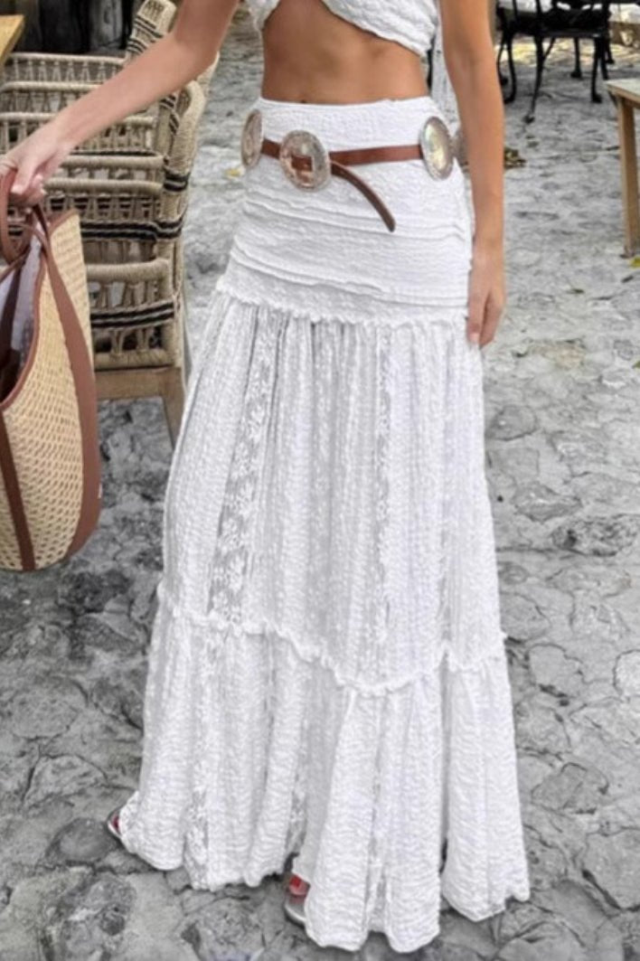 Μάξι φούστα Brianna από δαντέλα σε επίπεδα