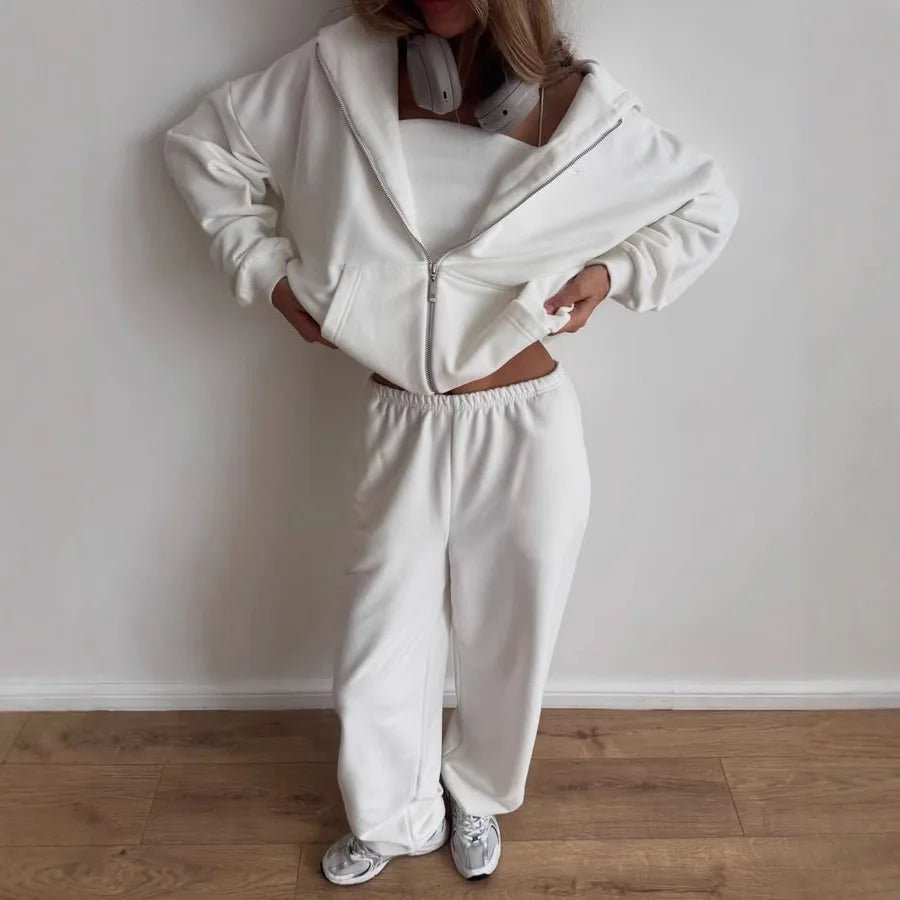 Σετ 2 τεμαχίων Cecilia Oversized φούτερ με κουκούλα και παντελόνι φόρμας