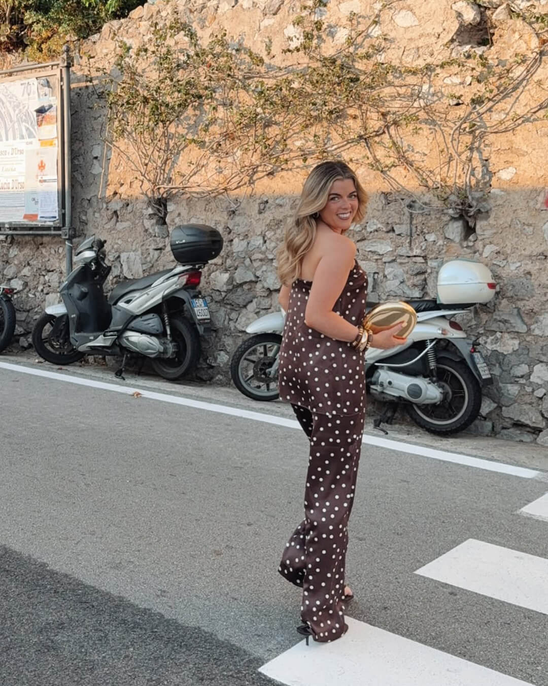 Σατέν Σετ Παντελονιού Claudine με Μπούστο Bandeau