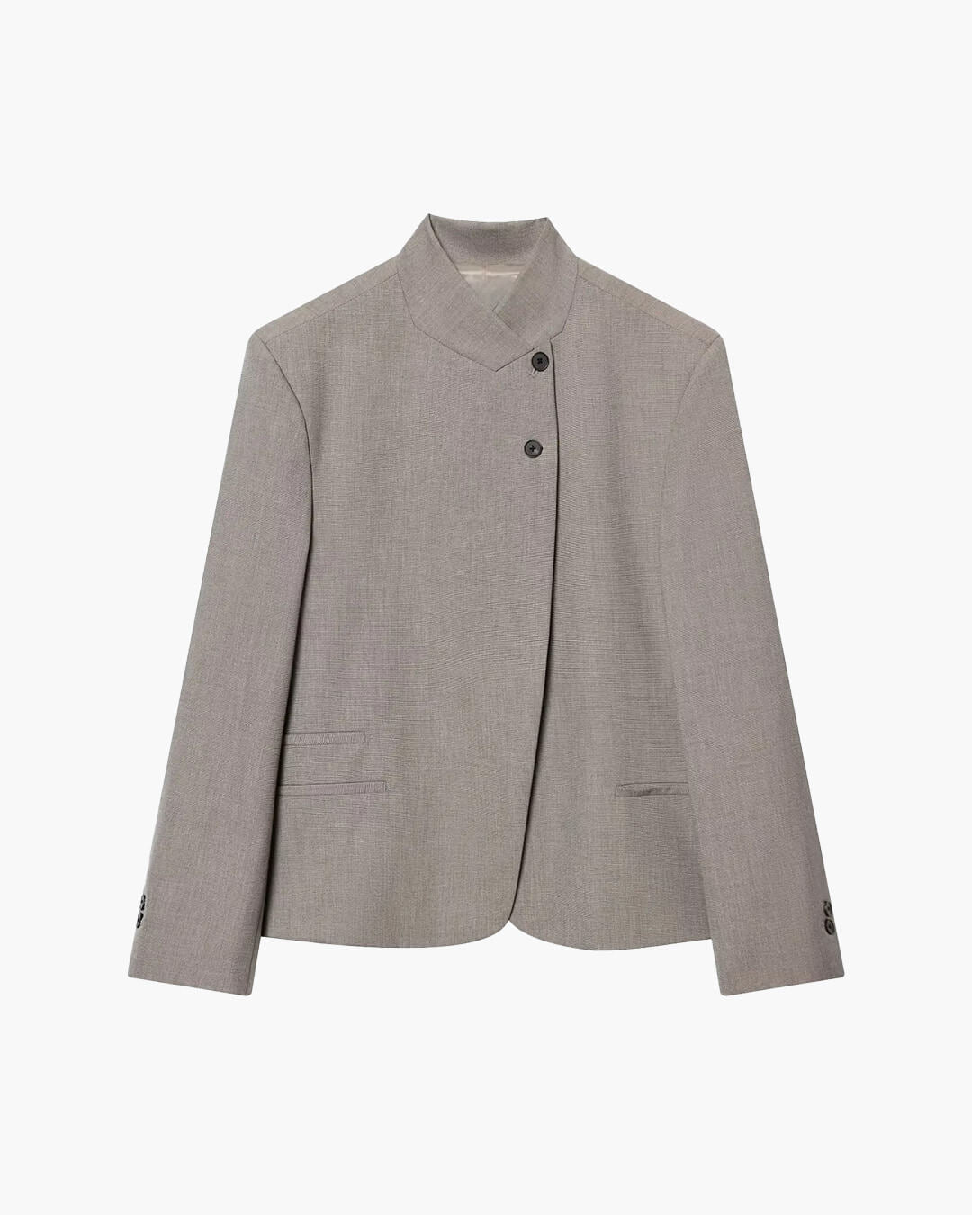 Cleo High Collar Button Closure Blazer