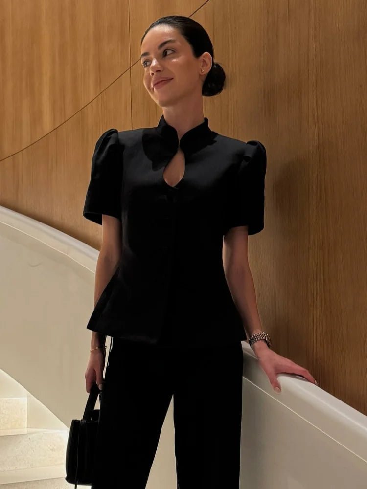 Μπλούζα Collette με Όρθιο Γιακά