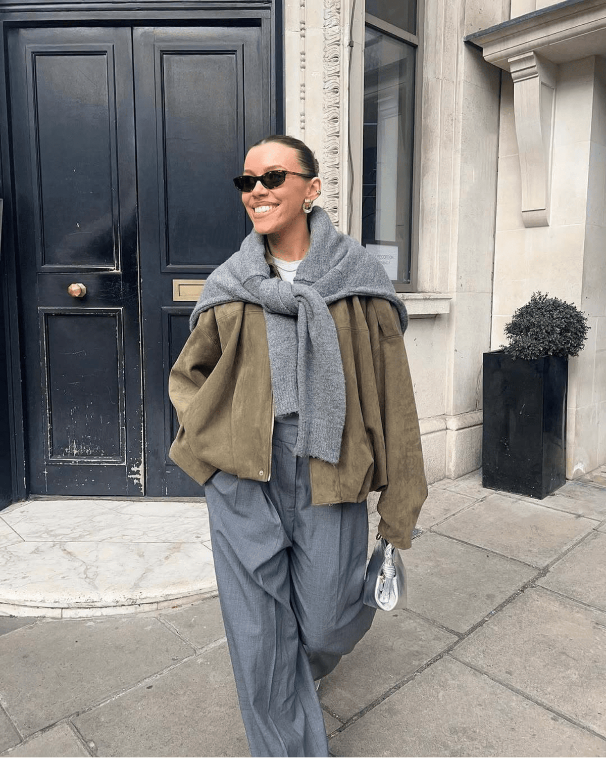 Bomber jacket Constance από συνθετικό σουέτ