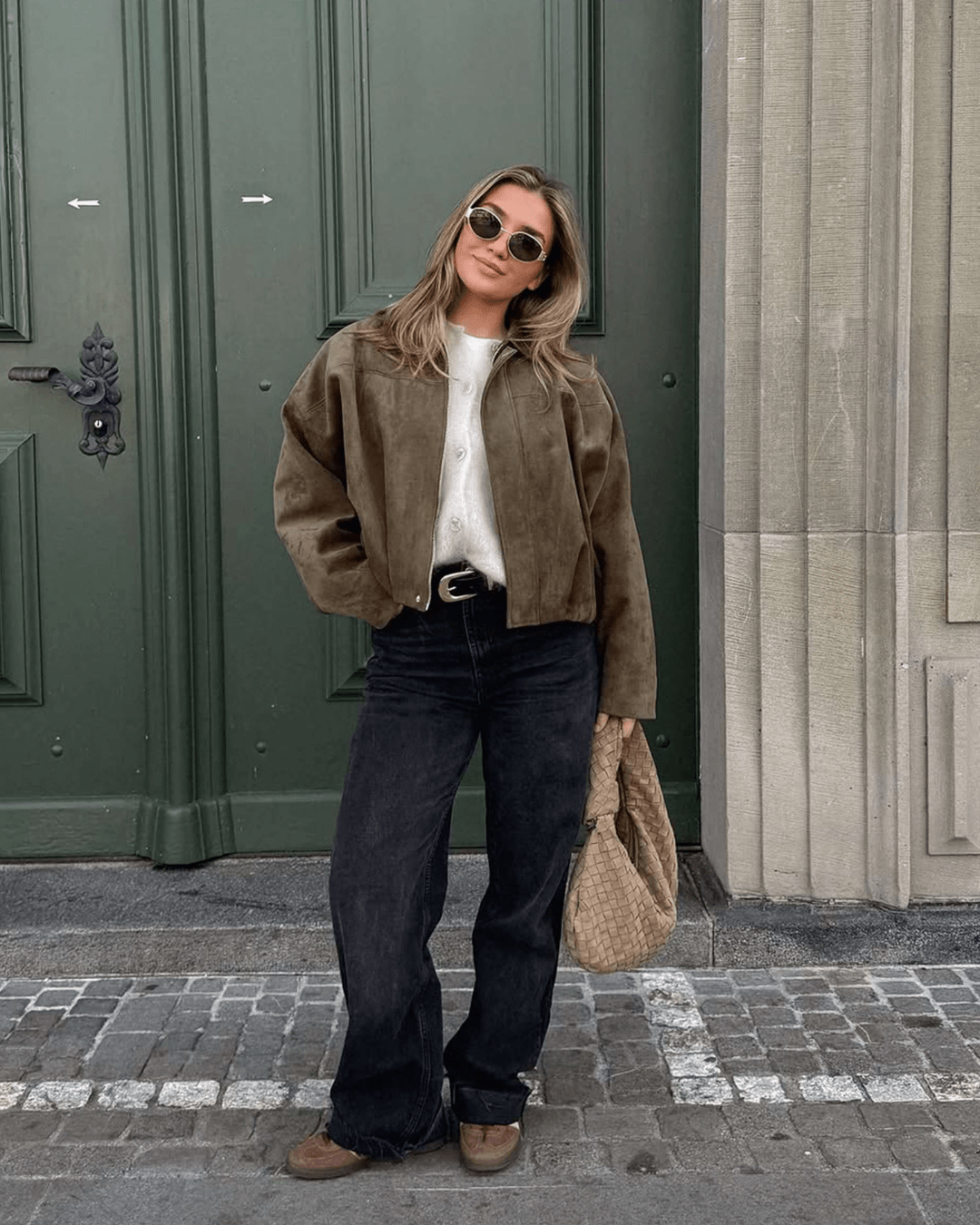 Bomber jacket Constance από συνθετικό σουέτ
