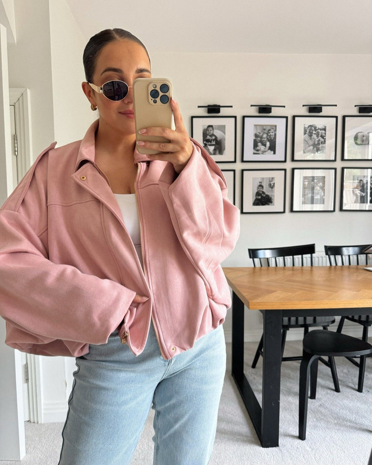 Bomber jacket Constance από συνθετικό σουέτ