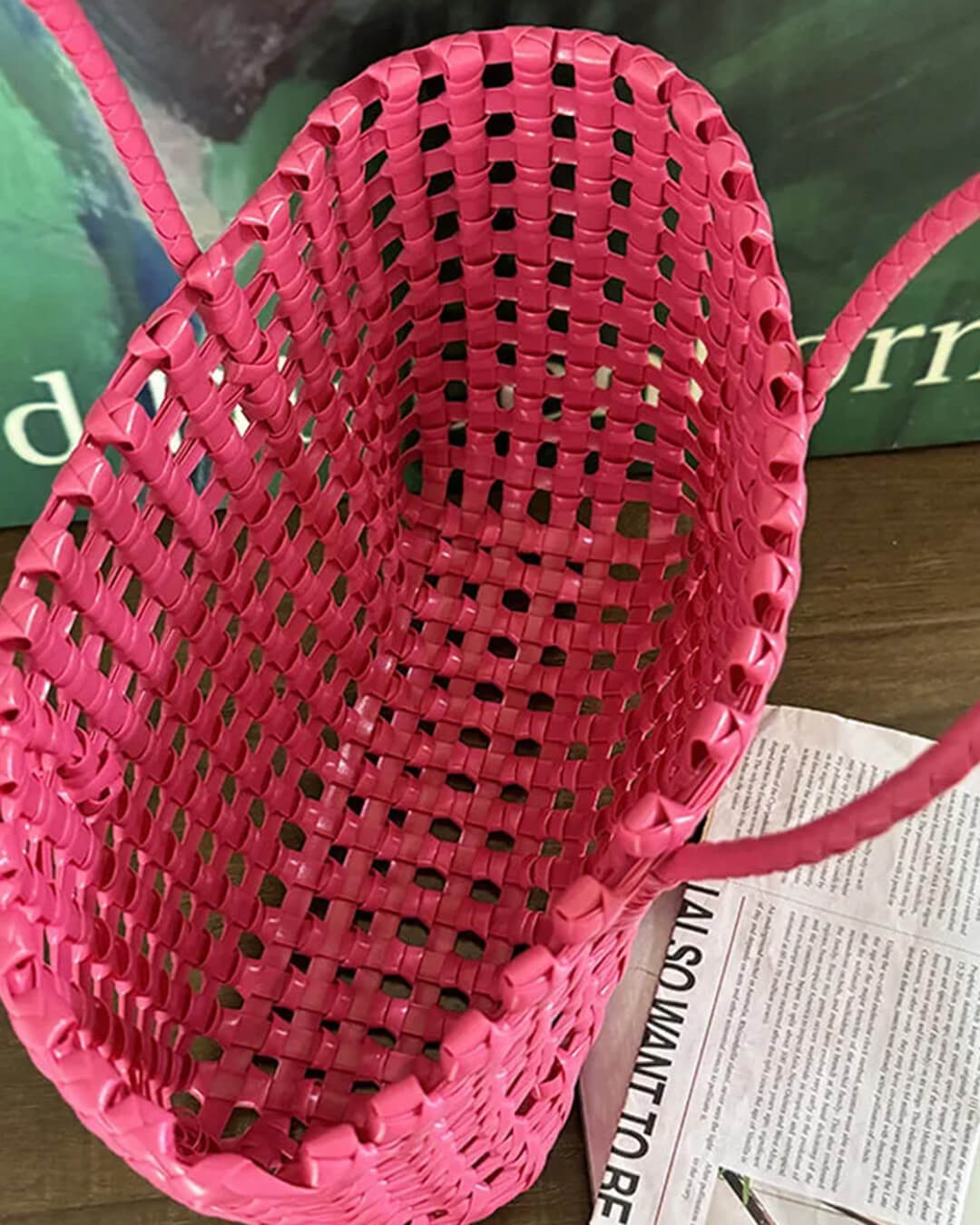 Τσάντα tote Cresta με αραιή ύφανση