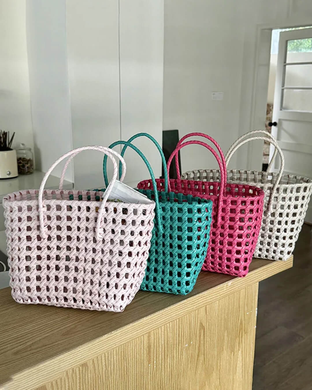 Τσάντα tote Cresta με αραιή ύφανση