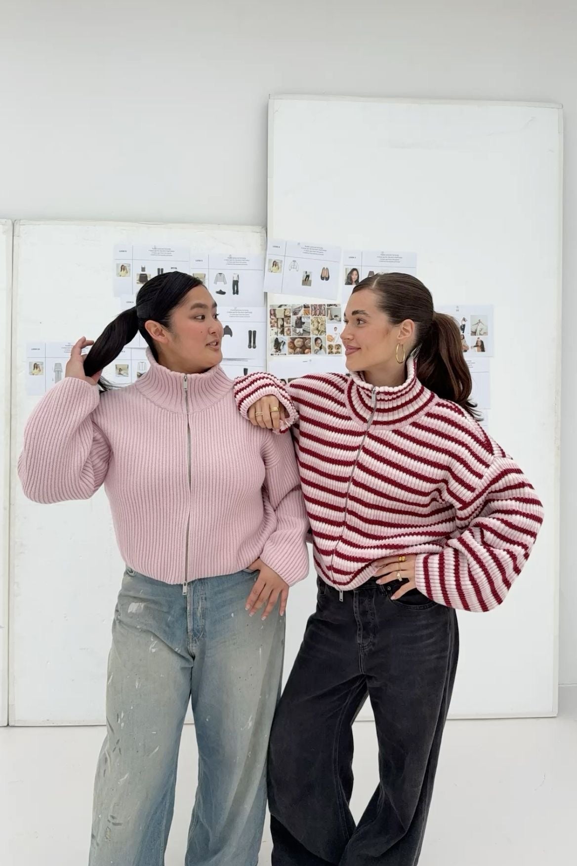 Daniela Oversized Ribbed Zip-Up Sweater