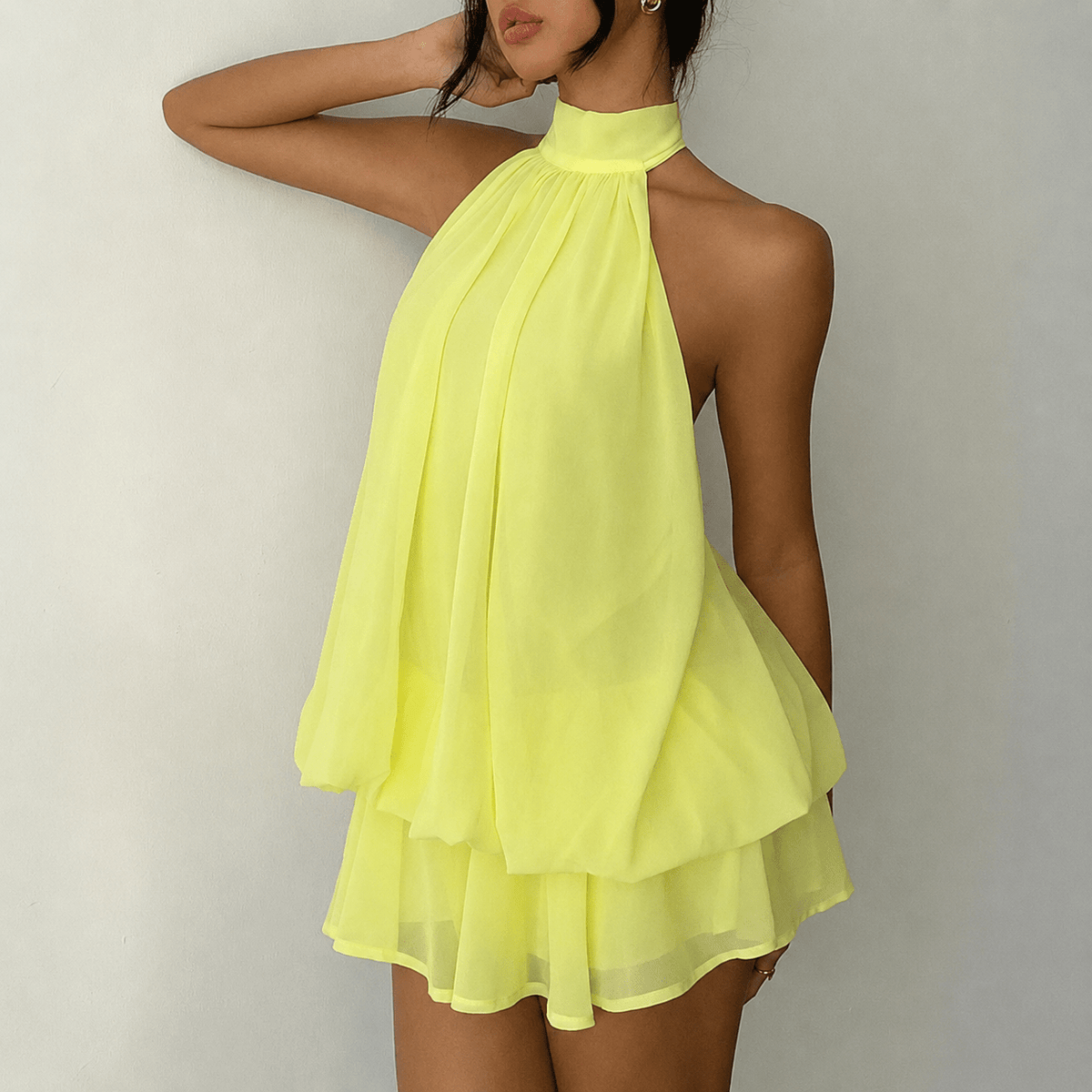 Eden Halter Backless Mini Dress