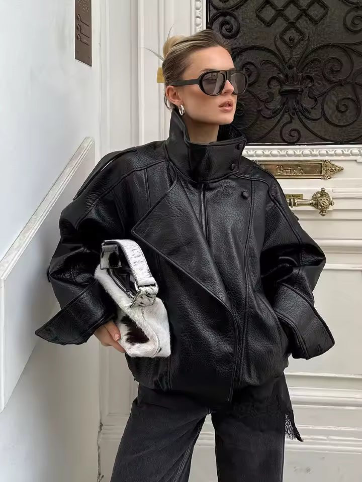 Ασύμμετρο τζάκετ Elena με κουμπιά και τσέπες