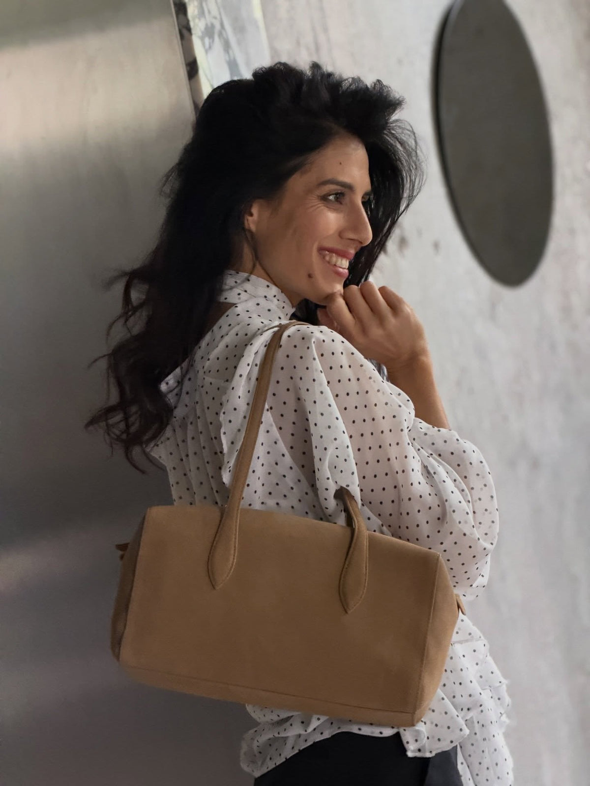 Τσάντα tote Elena από vegan δέρμα