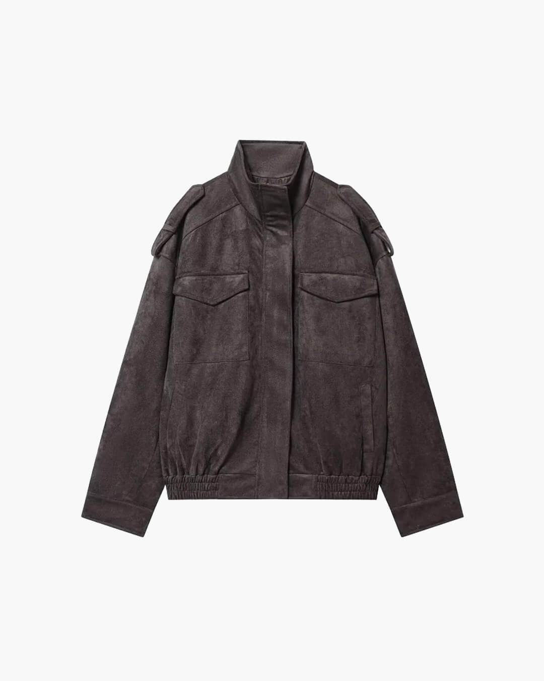 Elyssa Suede Bomber Jacket