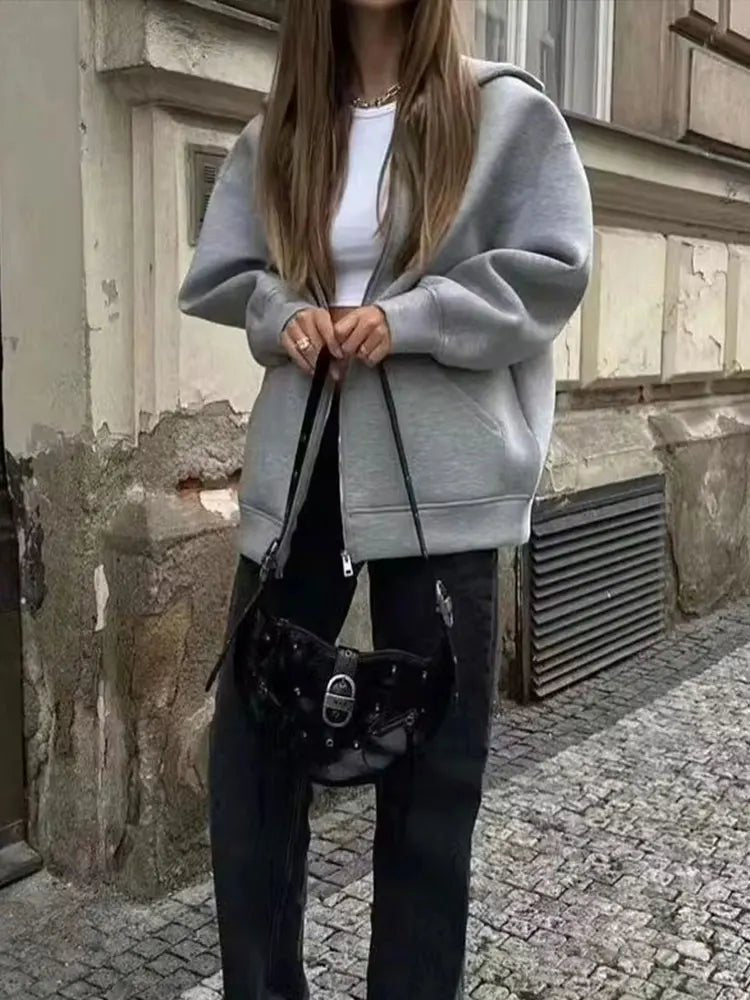 Φούτερ με κουκούλα και φερμουάρ Eveline