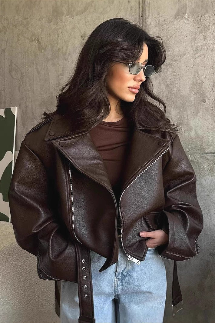 Evita Vegan Leather Jacket
